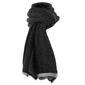 Avvenice - Sciarpa in Cashmire Pregiato - Double Face - Bicolor - Nero Grigio - Handmade in Italy - Exclusive Luxury Collection
