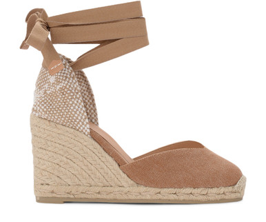 Espadrillas Castañer Chiara in tessuto color naturale