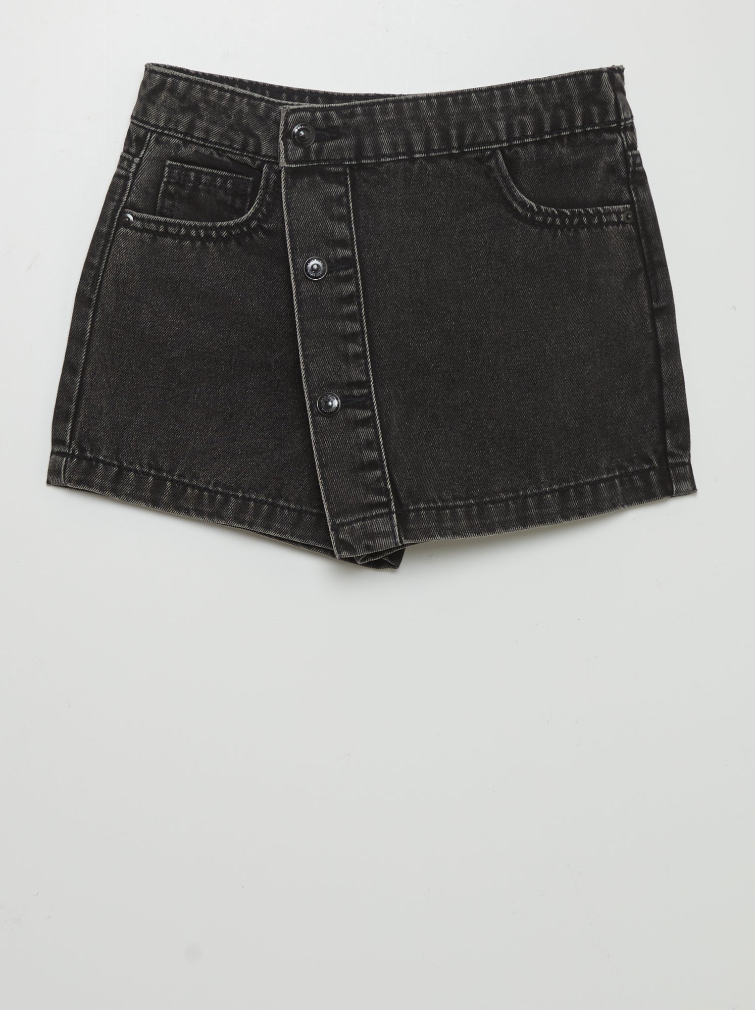 Gonna shorts in jeans - GRIGIO