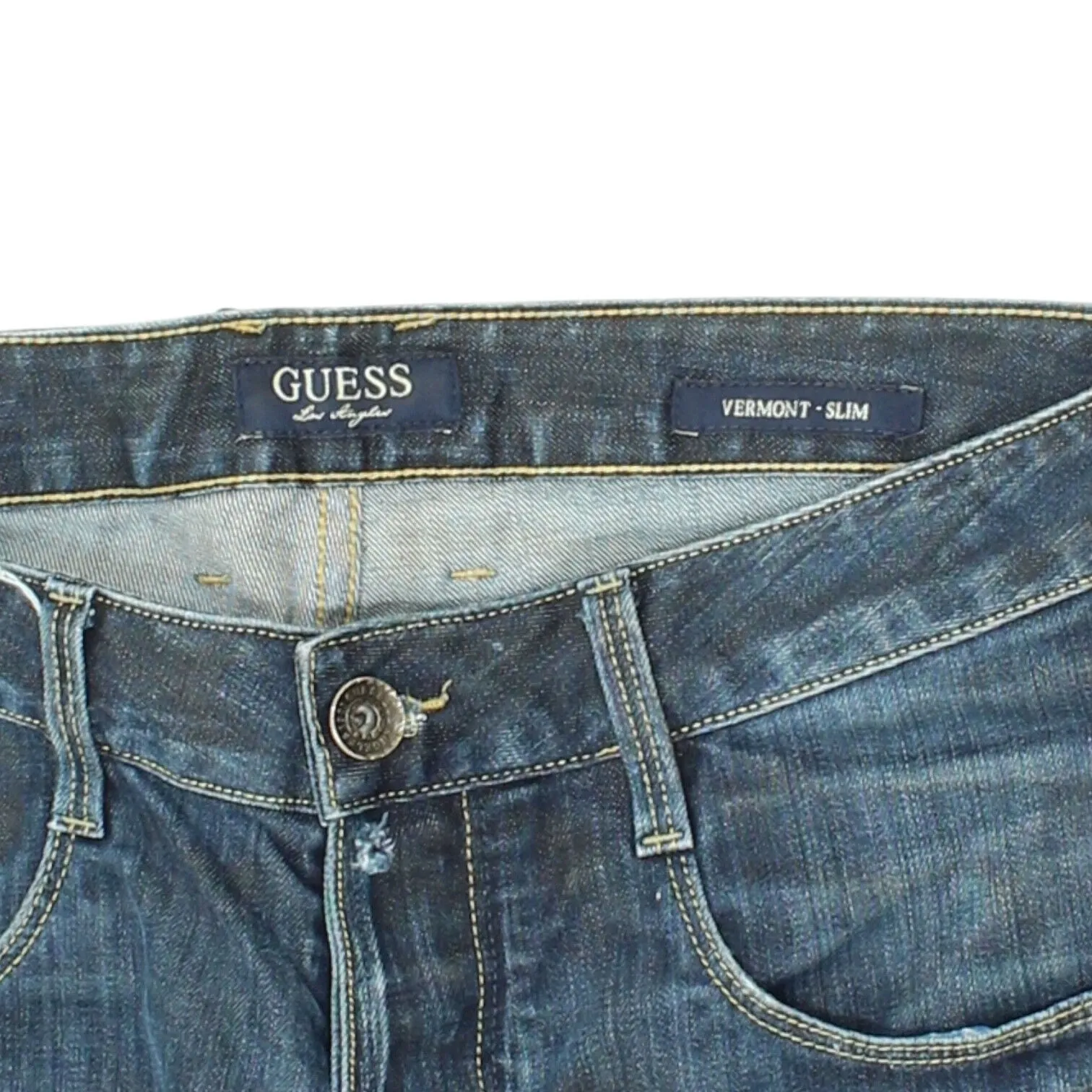 Guess Vermont Slim Mens Blue Jeans | Vintage High End Luxury Designer Denim VTG