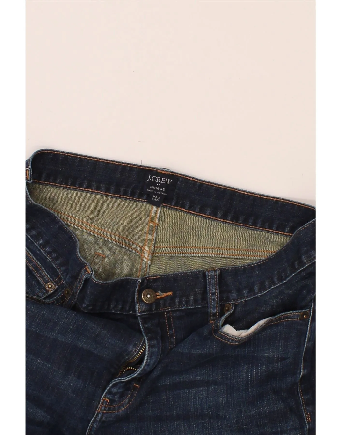 J. CREW Mens Driggs Slim Jeans W33 L30 Navy Blue Cotton