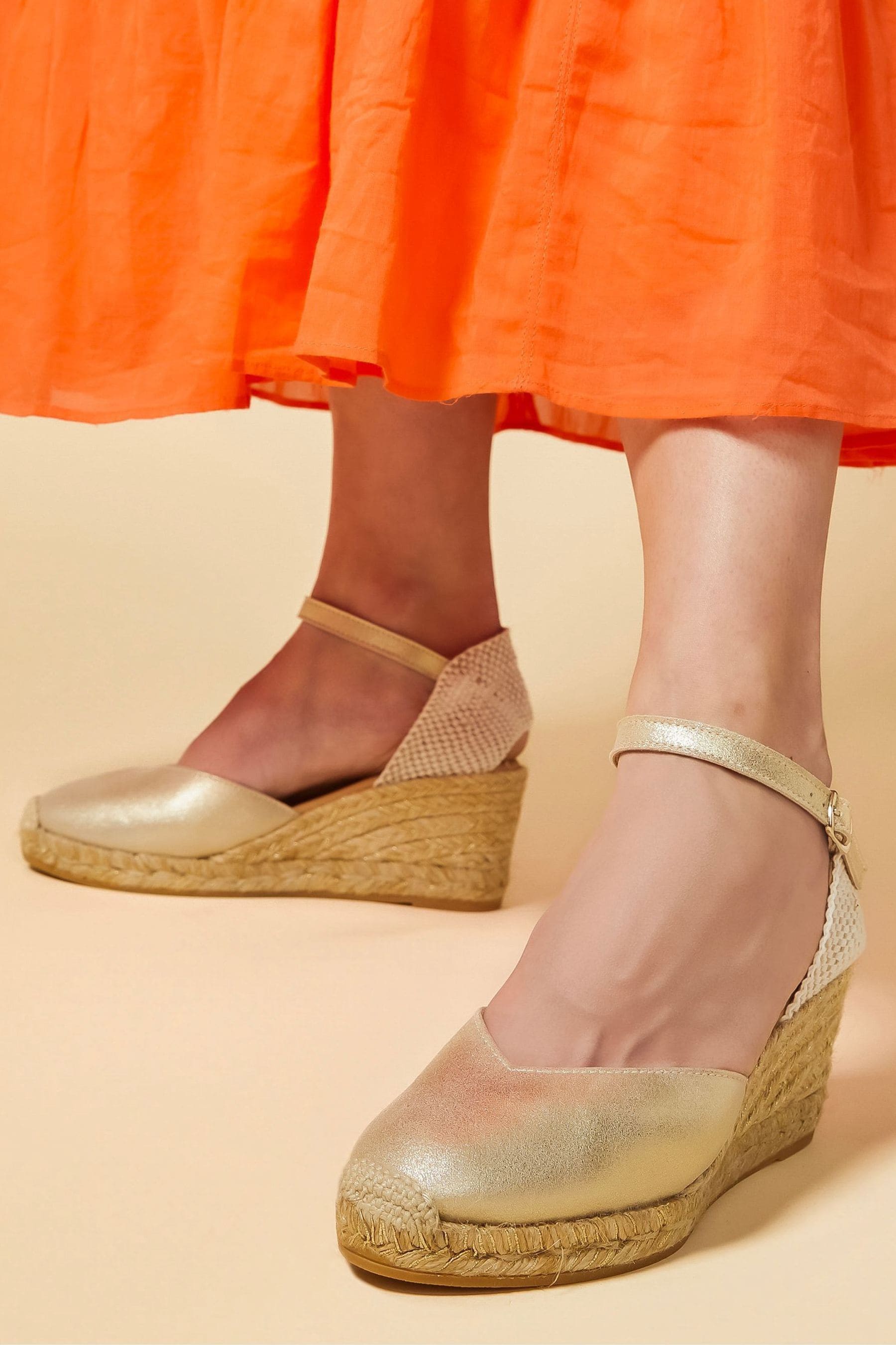 Jones Bootmaker Oro - Rosina - Espadrillas in pelle