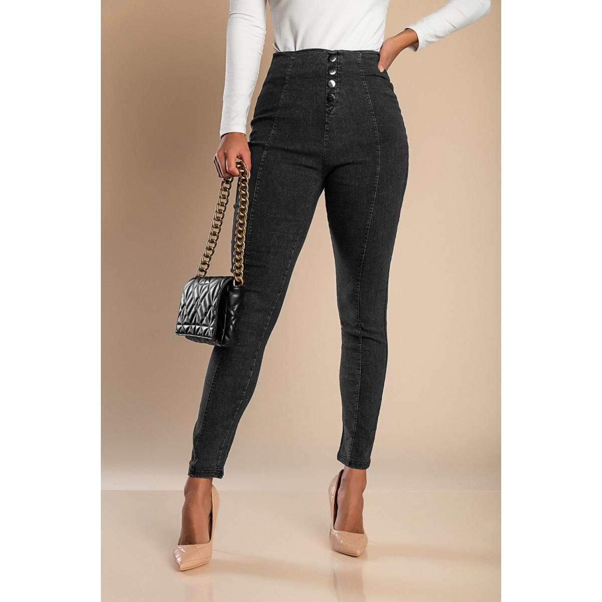 Leggings imbottiti a vita alta, nero