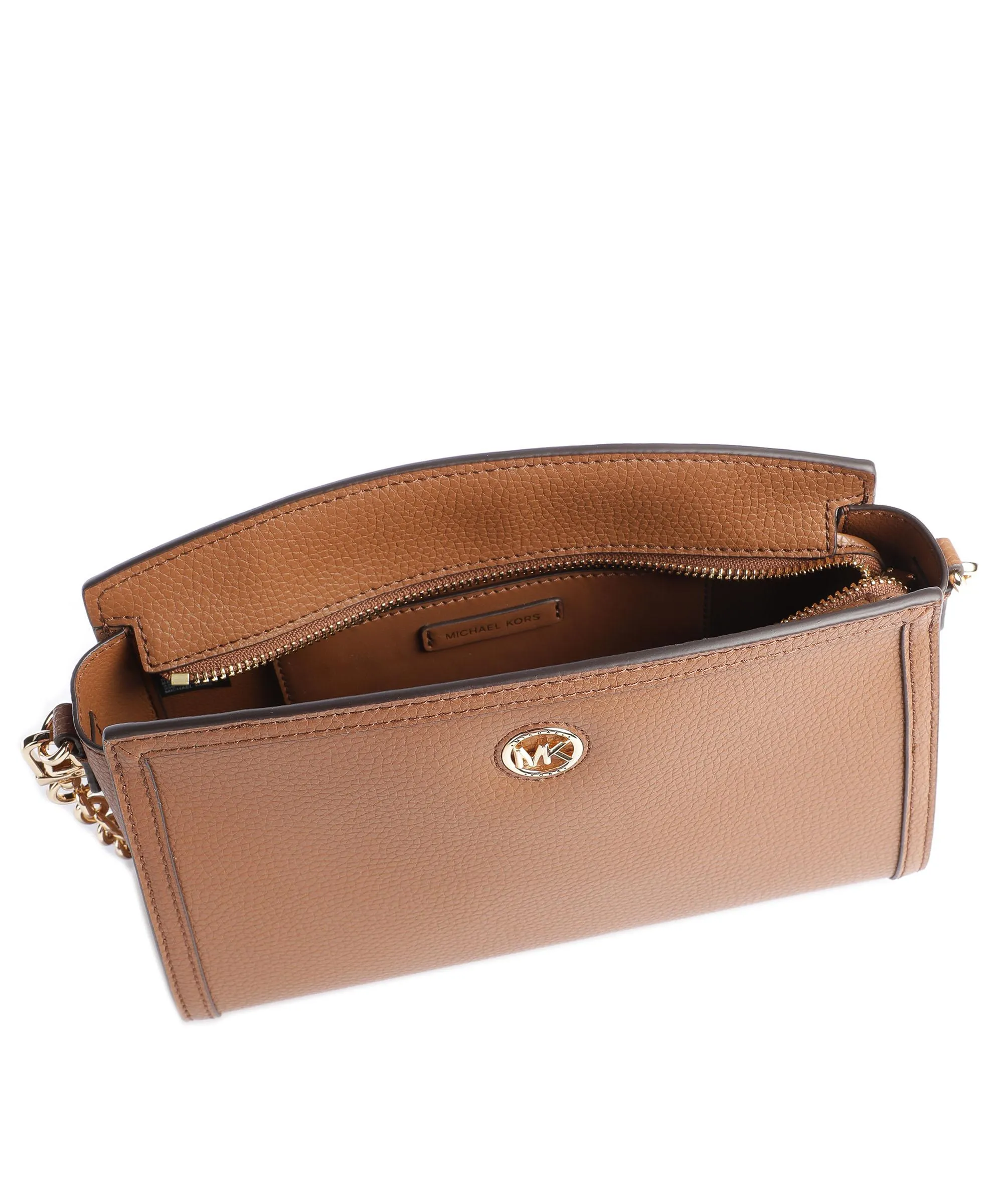  Michael Kors Chantal Borsa a tracolla pelle di vacchetta grana marrone  