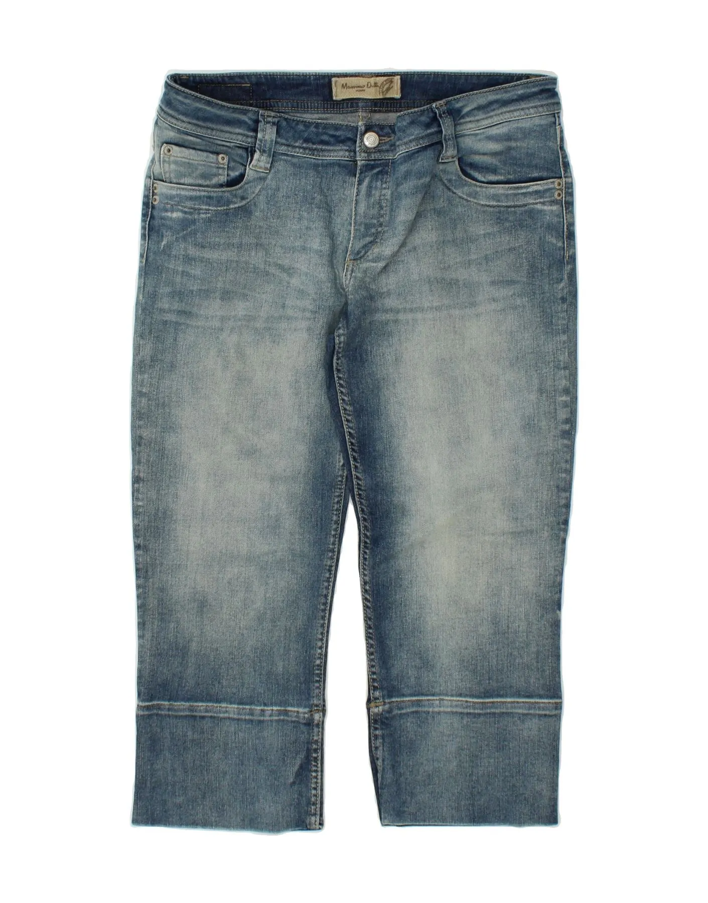 MOSSIMO Womens Capri Straight Jeans W30 L22 Blue Cotton