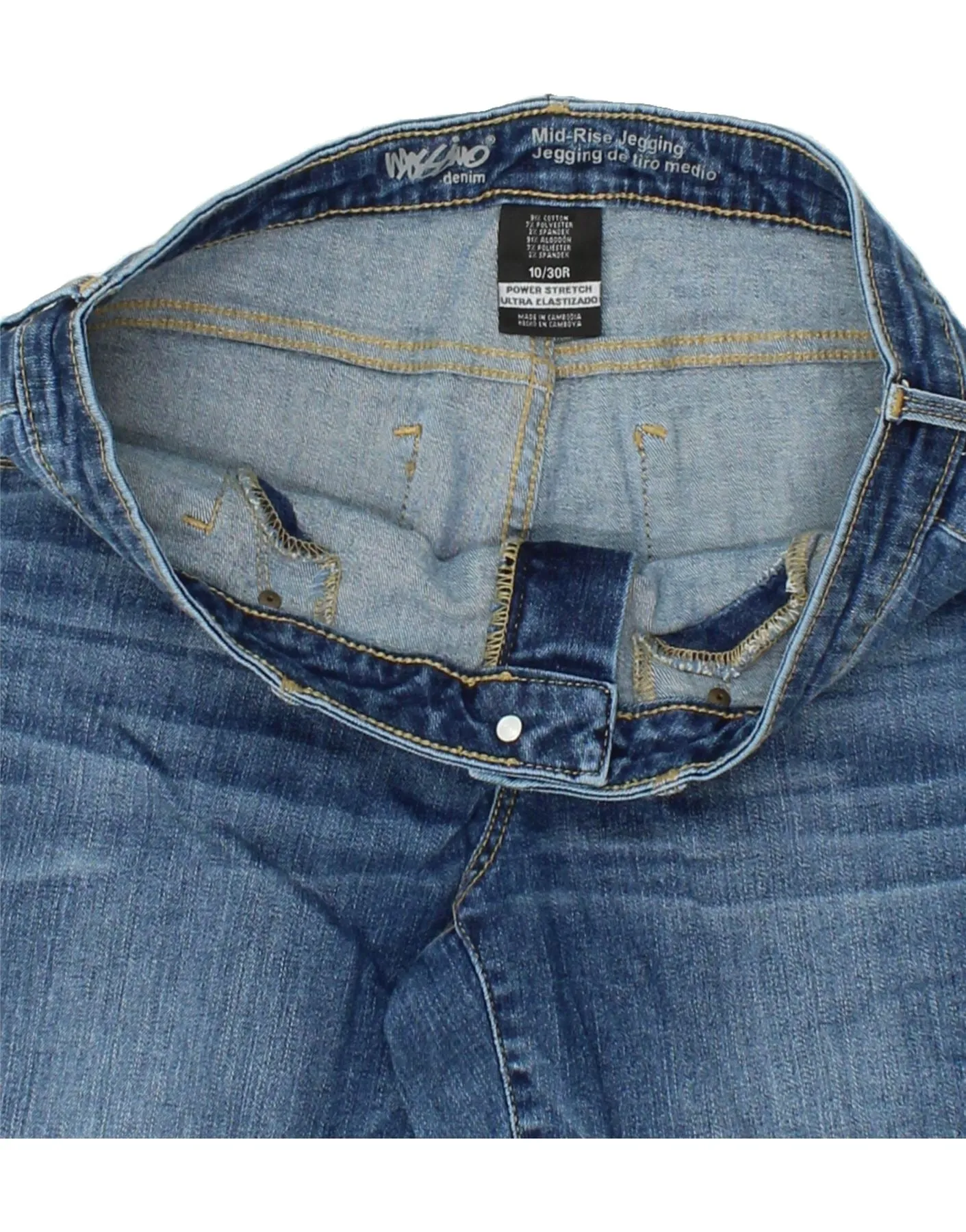 MOSSIMO Womens Skinny Jeans US 10 Large W30 L30 Blue Cotton