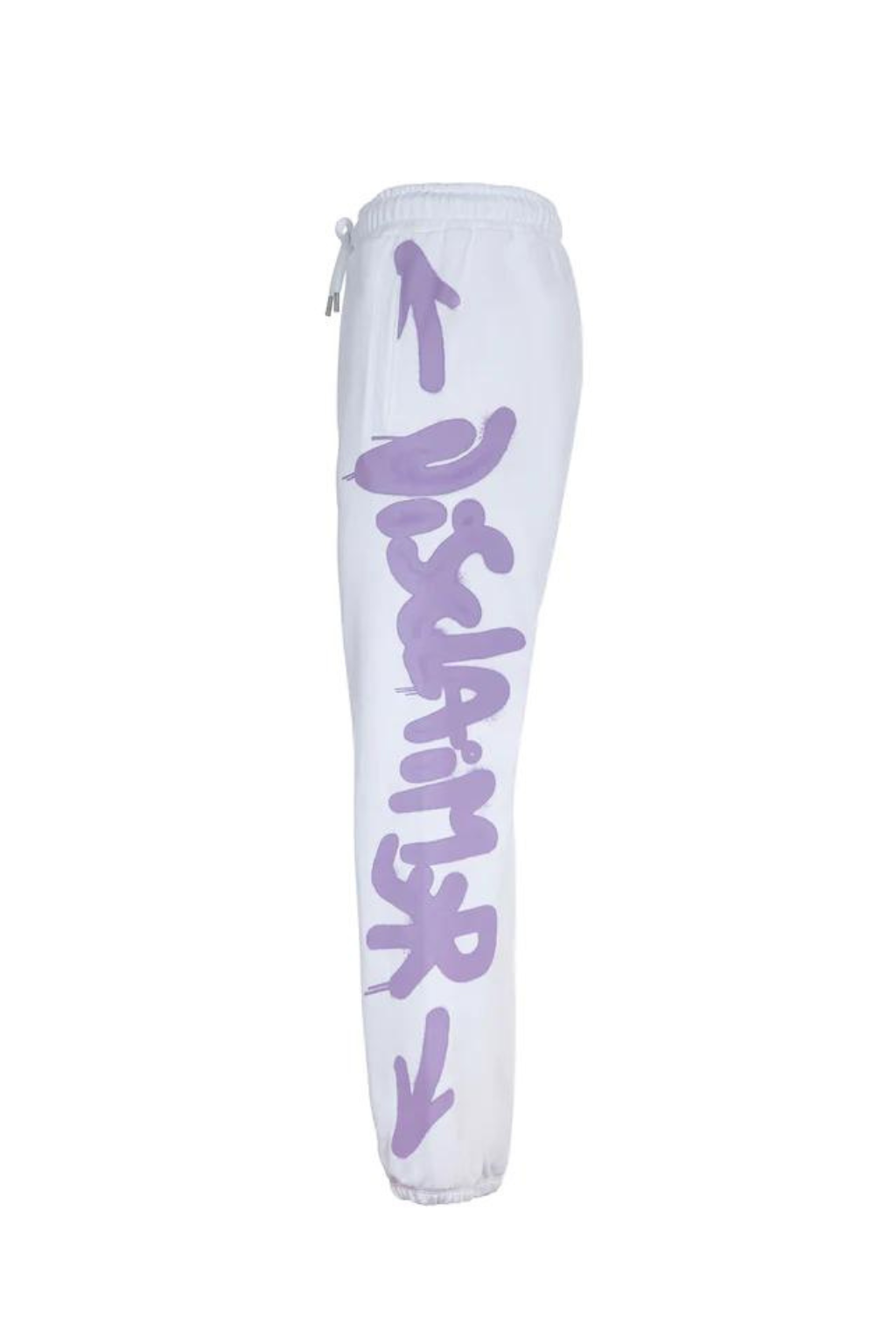 PANTALONE FELPA DONNA DISCLAIMER BIANCO LILLA 54305