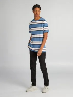 Pantaloni chino slim puro cotone L36 + 1 m 90 - Nero