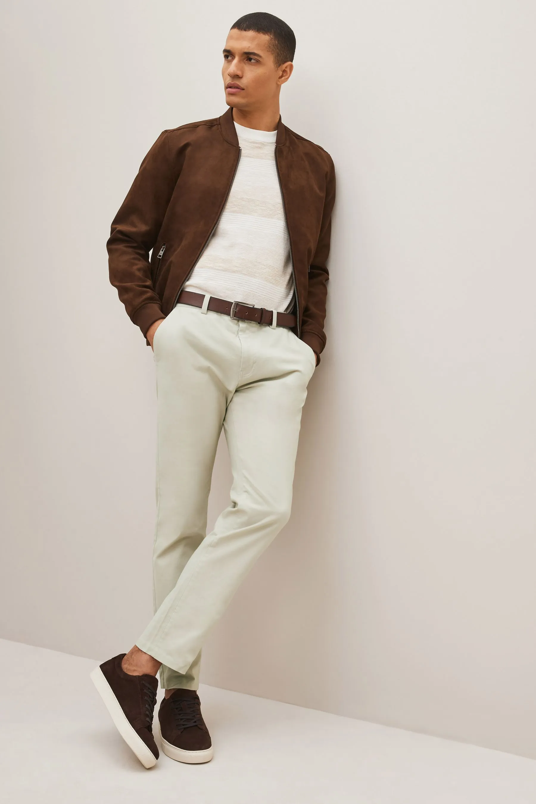 Pantaloni Chino Soft Touch con cintura