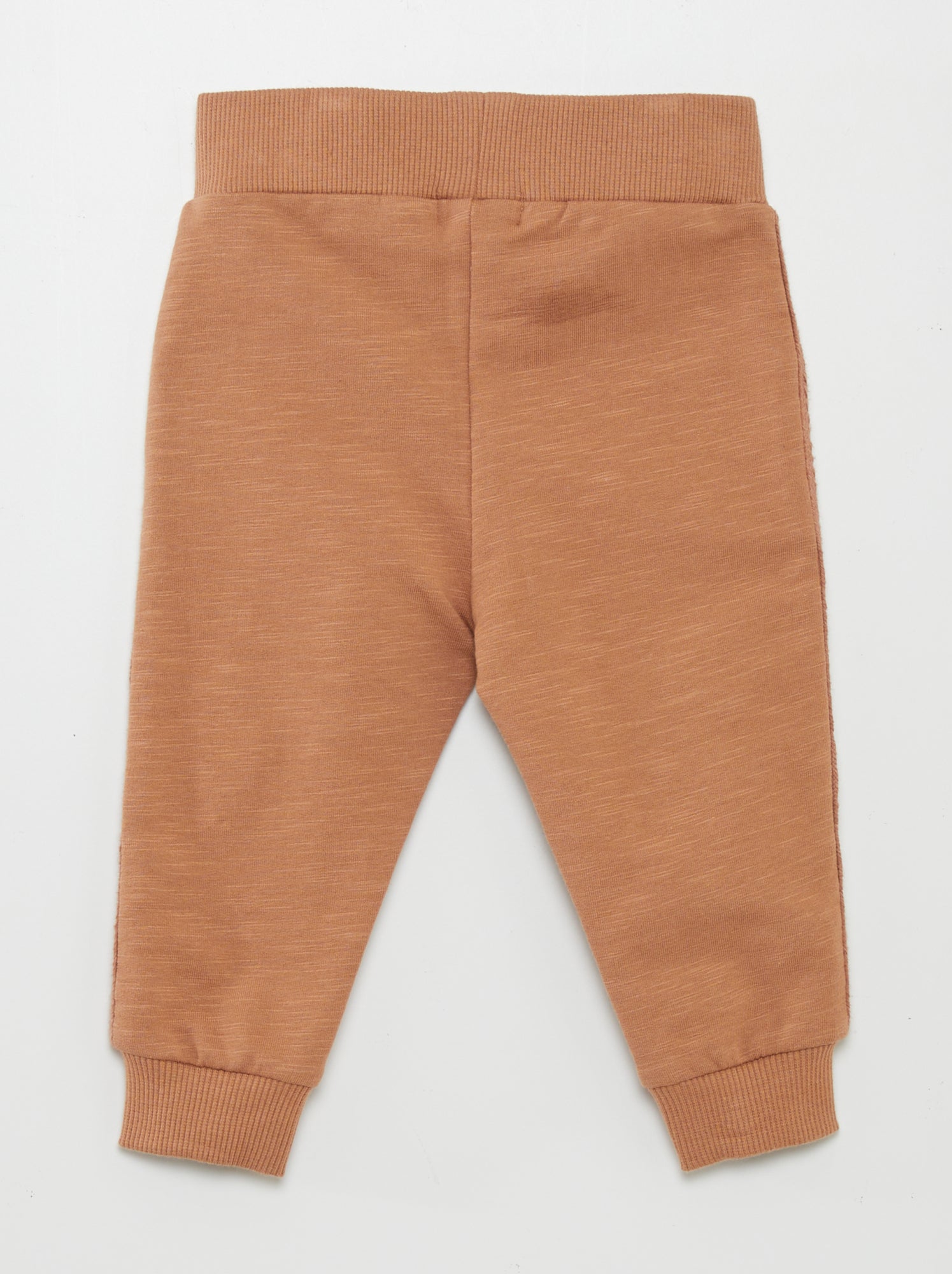 Pantaloni in tessuto felpato fantasia - ARANCIONE
