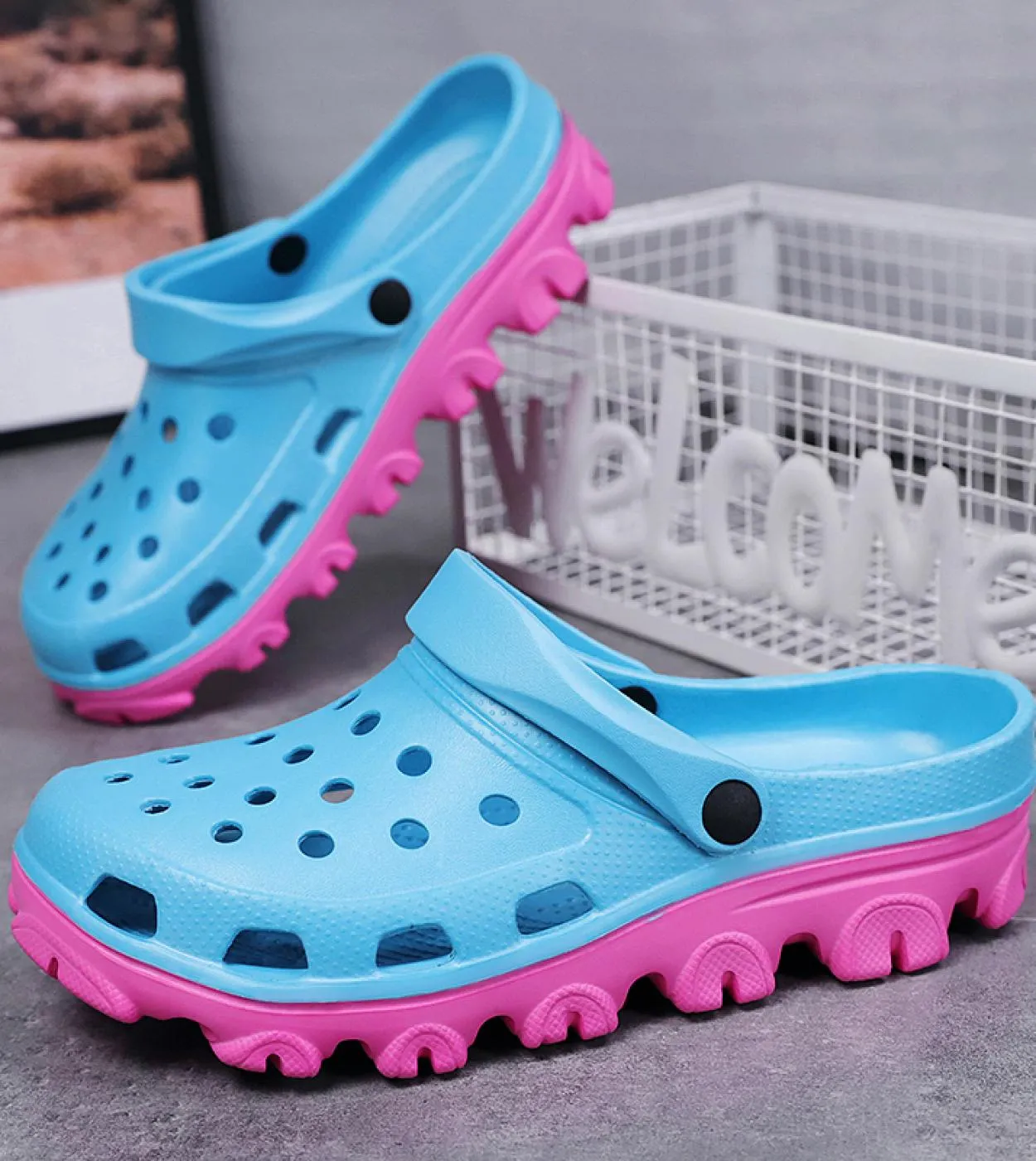 Sandali di gomma estivi Zoccoli da uomo Scarpe da giardino Taglia Uomo Zoccoli Scarpe da spiaggia Sandali da uomo Zapatos Hombre