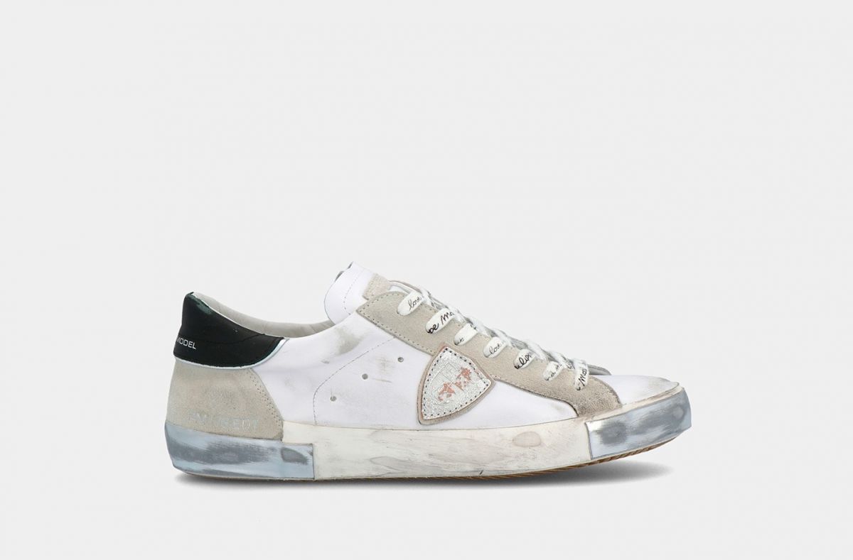 SNEAKERS Uomo PHILIPPE MODEL PARIS PRLU MA02 PARIS X FOXY LAMINE BLANC ARGENT
