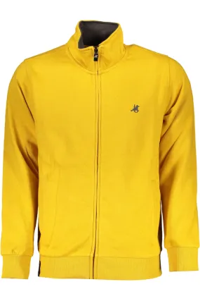 U.S. GRAND POLO FELPA CON ZIP UOMO GIALLO