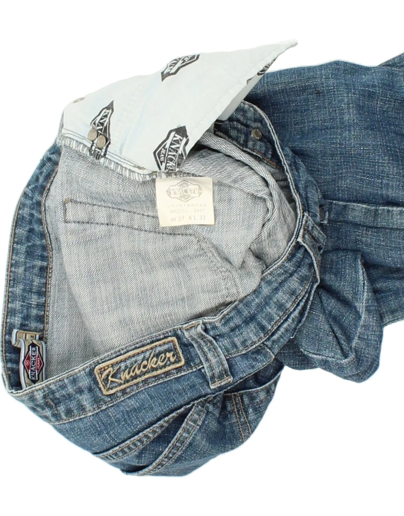 VINTAGE Womens Bootcut Jeans W27 L33 Blue Cotton